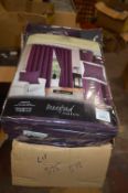 *Beresford Roberts Valencia Lined Eyelet Curtains in Aubergine 90” x 90” drop