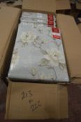 *Country Garden Duck Egg Blue Floral Pencil Pleat Curtains 46” x 54” drop