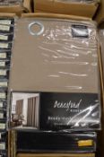 *Eight Pairs of Valencia Mink Curtains 66” x 54” drop