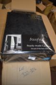 *Beresford Roberts Linton Lined Pencil Pleat Curtains in Black 66” x 90” drop