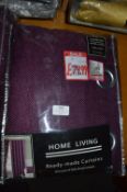*Home Living Lined Curtains in Plum 132” x 72” drop