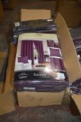 *Beresford Roberts Valencia Lined Eyelet Curtains in Aubergine 90” x 90” drop