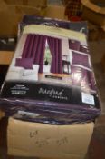 *Beresford Roberts Valencia Lined Eyelet Curtains in Aubergine 90” x 90” drop