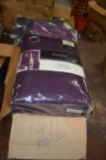 *Beresford Roberts Valencia Lined Eyelet Curtains in Aubergine 90” x 90” drop