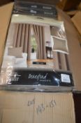 *Beresford Robert Valencia Lined Eyelet Curtains in Mink 66” x 54” drop