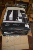 *Beresford Roberts Linton Lined Pencil Pleat Curtains in Black 66” x 90” drop
