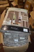 *Beresford Robert Valencia Lined Eyelet Curtains in Mink 90” x 90” drop