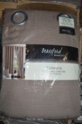 *Valencia Mink Lined Eyelet Curtains 90” x 90” drop
