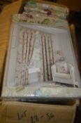 *Berkshire Pencil Pleat Lined Curtains in Pink 46” x 90” drop