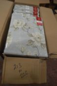*Country Garden Duck Egg Blue Floral Pencil Pleat Curtains 46” x 54” drop