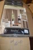 *Beresford Robert Valencia Lined Eyelet Curtains in Mink 66” x 54” drop