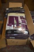 *Beresford Roberts Valencia Lined Eyelet Curtains in Aubergine 90” x 90” drop