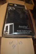 *Beresford Robert Lined Eyelet Curtains in Black 66” x 54” drop