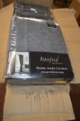 *Beresford Roberts Lined Curtains in Grey with 3” Tape 66” x 90” drop