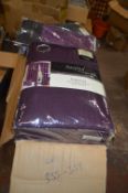 *Beresford Roberts Valencia Lined Eyelet Curtains in Aubergine 90” x 90” drop