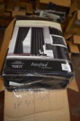 *Beresford Roberts Linton Lined Pencil Pleat Curtains in Black 66” x 90” drop