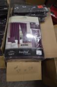 *Beresford Roberts Valencia Lined Eyelet Curtains in Aubergine 90” x 90” drop