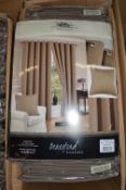 *Nine Pairs of Valencia Mink Lined Curtains 66” x 54” drop