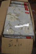 *Country Garden Duck Egg Blue Floral Pencil Pleat Curtains 46” x 54” drop