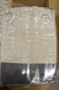 *Five Pairs of Hoschton Lined Curtains in Stone 90” x 54” drop
