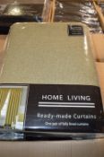 *Five Sandringham Green Pencil Pleat Curtains 66” x 90” drop