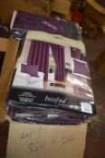 *Beresford Roberts Valencia Lined Eyelet Curtains in Aubergine 90” x 90” drop