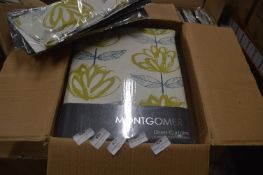 *Montgomery Amelie Linden Lined Pencil Pleat Curtains with Tiebacks 90” x 54” drop