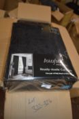 *Beresford Roberts Linton Lined Pencil Pleat Curtains in Black 66” x 90” drop