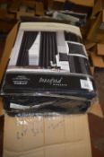 *Beresford Roberts Linton Lined Pencil Pleat Curtains in Black 66” x 90” drop