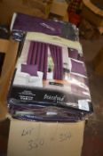 *Beresford Roberts Valencia Lined Eyelet Curtains in Aubergine 90” x 90” drop