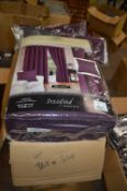 *Beresford Roberts Valencia Lined Eyelet Curtains in Aubergine 90” x 90” drop