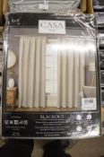 *Sunset Silver Blackout Quilted 3” Tape Curtains 90” x 90” drop