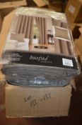 *Beresford Robert Valencia Lined Eyelet Curtains in Mink 90” x 90” drop