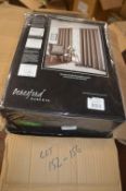 *Beresford Robert Valencia Lined Eyelet Curtains in Mink 90” x 90” drop
