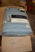 *Beresford Robert Valencia Lined Eyelet Curtains in Duck Egg Blue 90” x 72” drop