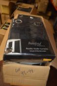 *Beresford Robert Lined Eyelet Curtains in Black 66” x 54” drop