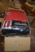 *Home Living Red Satin Eyelet Curtains 132” x 90” drop