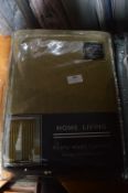 *Home Living Lined Curtains in Green 132” x 90” drop