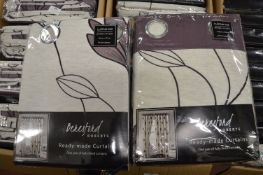 *Nine Assorted Pairs of Paloma Lined Curtains (mixed sizes and colours)