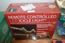 *Remote Control LED Icicle Lights