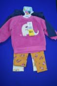 Pekkle 4pc Plush Top with Bodysuit & Pants Set Size: 6 Months