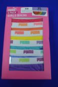 Puma Girl’s Bikini Briefs Size: XS 4-5 Years