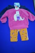 Pekkle 4pc Plush Top with Bodysuit & Pants Set Size: 3 Months
