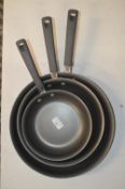 *Set of Three Tramontina Nonstick Frying Pans