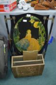 1930's Fire Screen plus Magazine Rack etc.