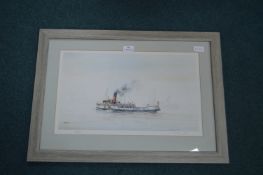 Dave Bell Print of the Humber Ferry Lincoln Castle