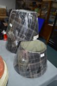 Three Tartan Lampshades