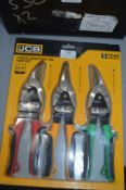 JCB 3pc Aviation Tin Snip Set