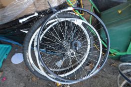 Four Assorted Bicycle Wheels