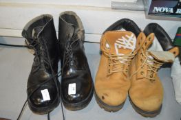 Two Pairs of Army Boots